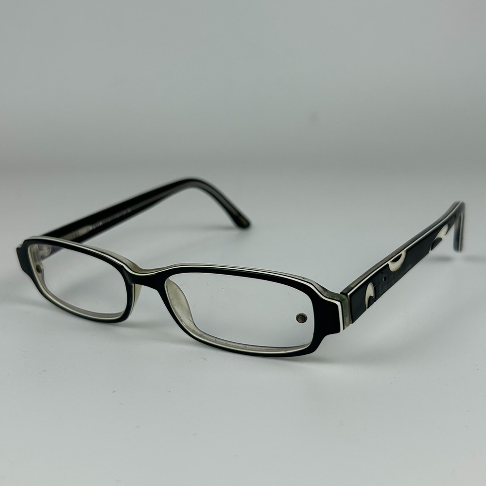 KLiiK K-274 Womens Eyeglasses Frame‎ Black Geometric Acetate Full Rim 49-15-135
